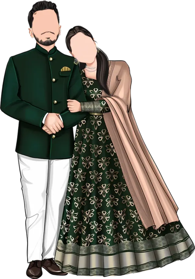 Aadhya and Mahin in traditional wedding attire