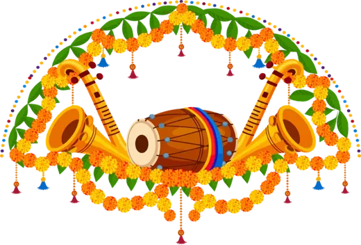 Dhol players and shehnai